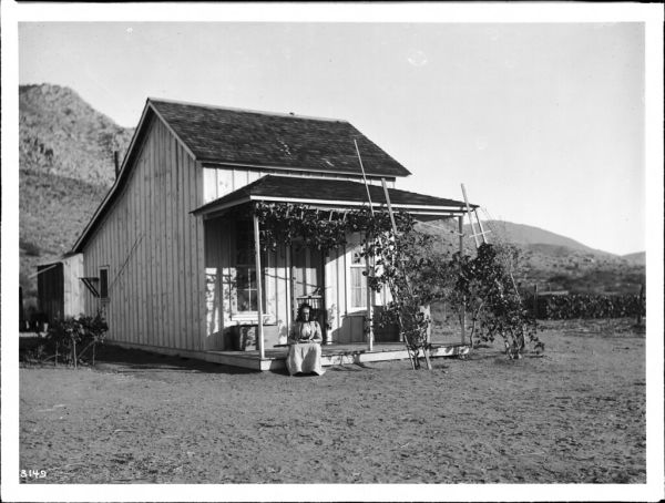 Walapai Indian missionary cottage, Hackbury, Arizona, ca.1900 (CHS-3149)