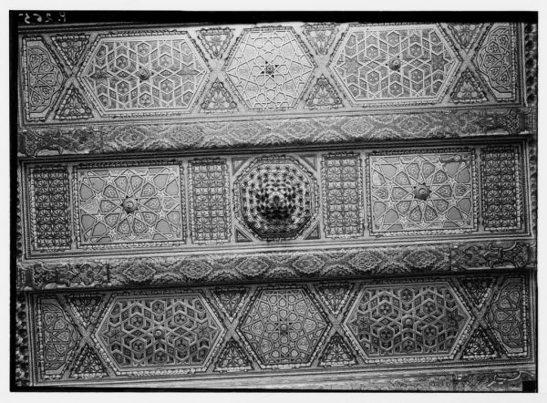 Syria. Damascus. Old arabesque ceiling