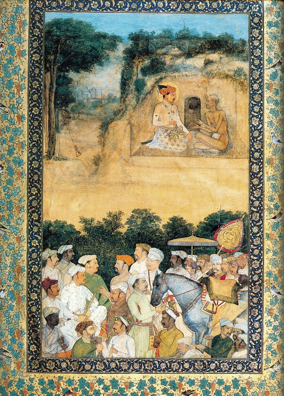 Govardhan. Jahangir Visiting the Ascetic Jadrup. ca. 1616-20, Musee Guimet, Paris