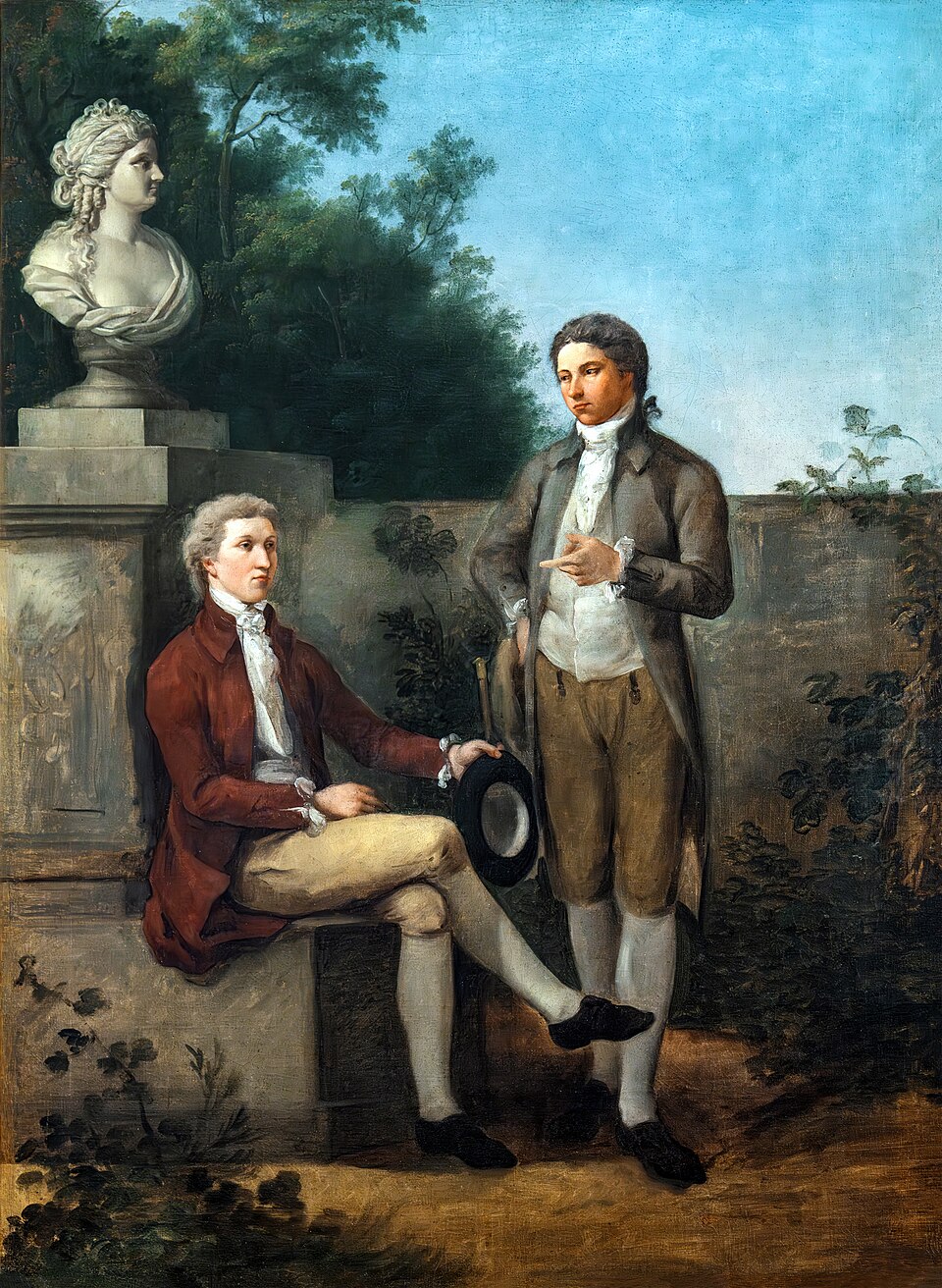 (Venice) Teodoro Matteini - Portrait of two gentlemen in a landscape - gallerie Accademia